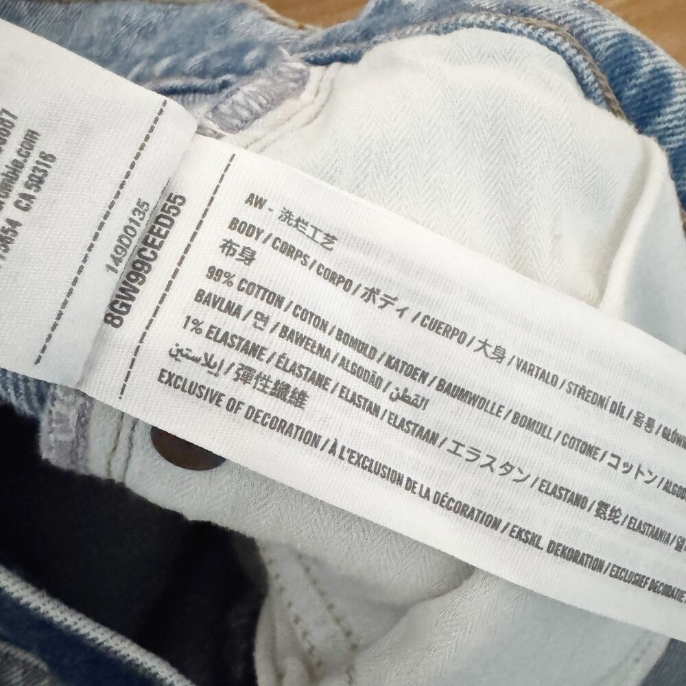 ABERCROMBIE The Mom Short High Rise Light Wash Distressed 29 - Picture 6 of 6